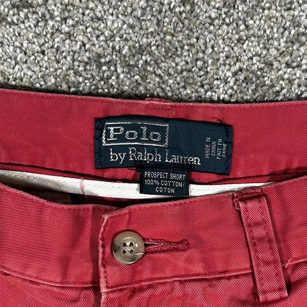 Polo Ralph Lauren Prospect Shorts Mens 32 Red Classic Polo Chino Cotton 9 Inseam